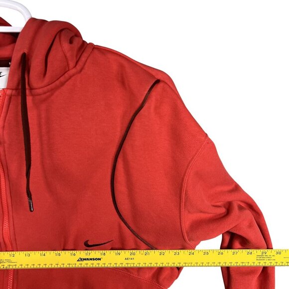Nike Air Womens M Crimson Tracksuit Cropped Hoodie Joggers Athletic Lounge Set - Picture 9 of 16